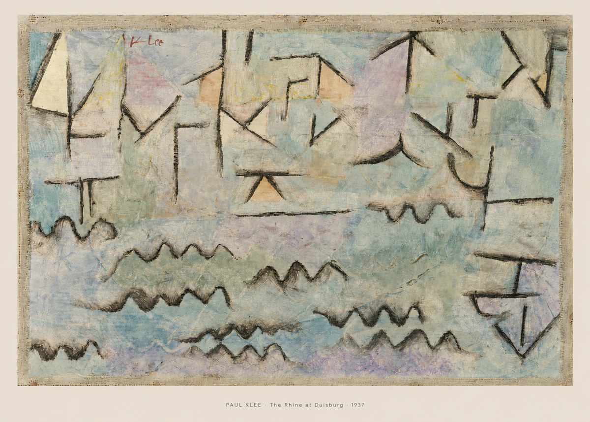 Paul Klee The Rhine at Duisburg No6 - Plakat