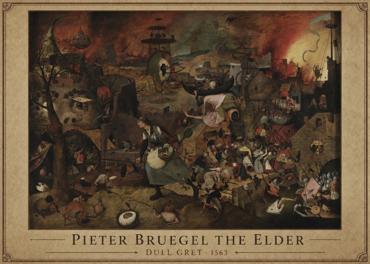 Pieter Bruegel Dull Gret III No1 - Plakat