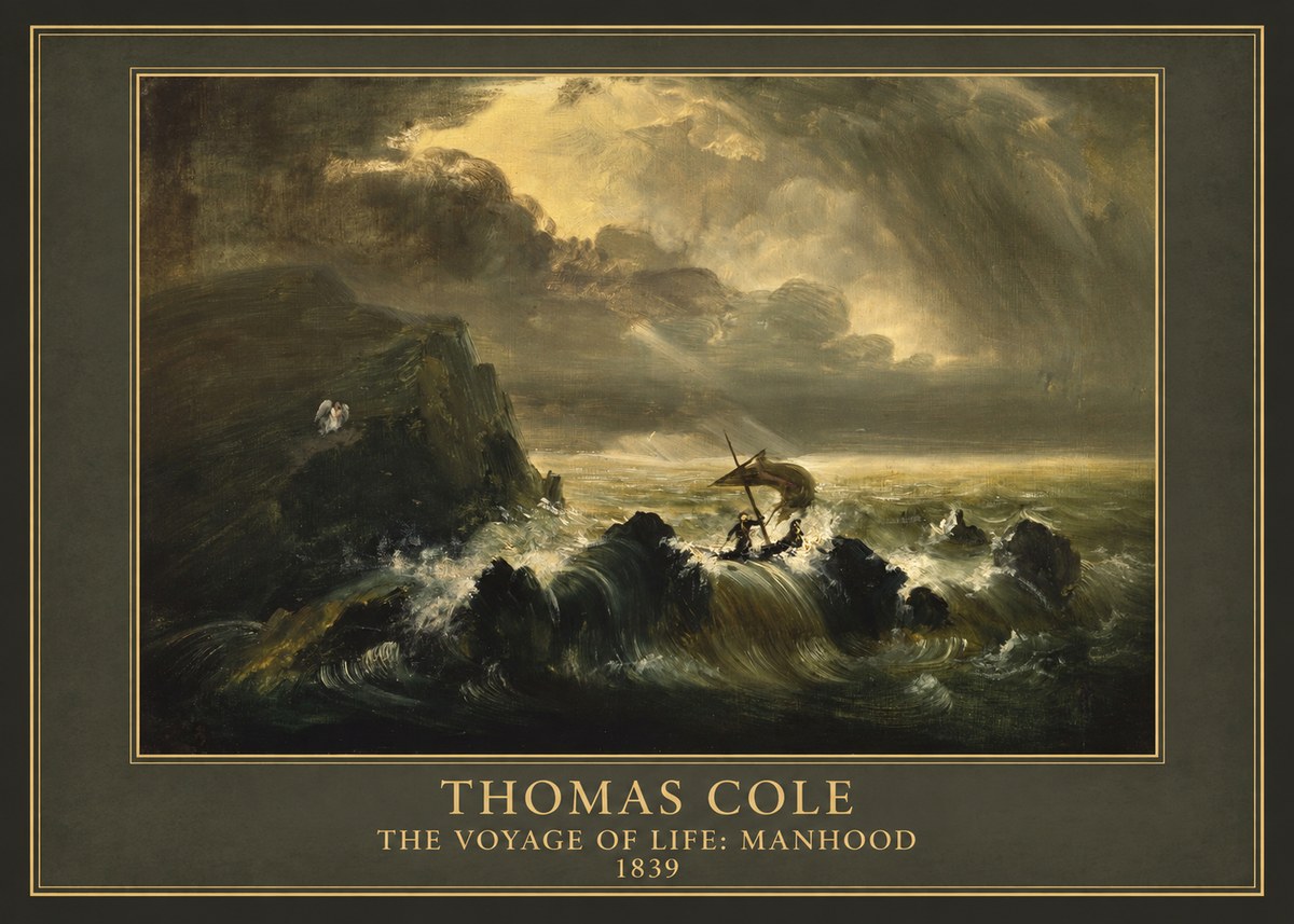 Thomas Cole The Voyage of Life: Manhood IV No1 - Plakat