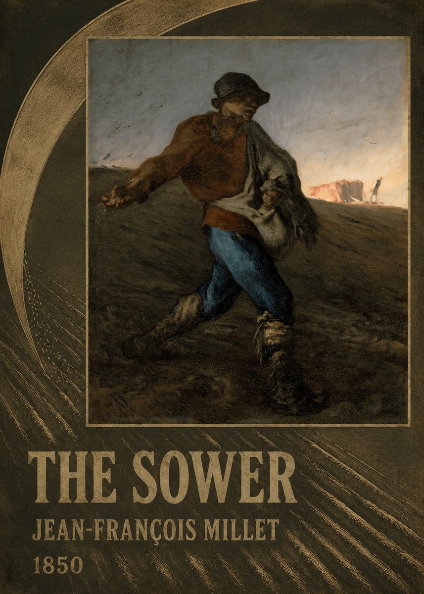 Jean-François Millet The Sower II No5 - Plakat
