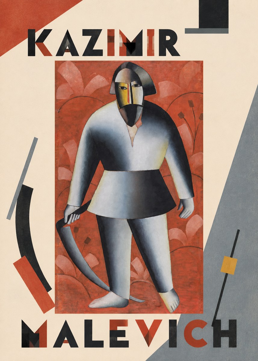 Kazimir Malevich Peasant with Scythe No6 - Plakat