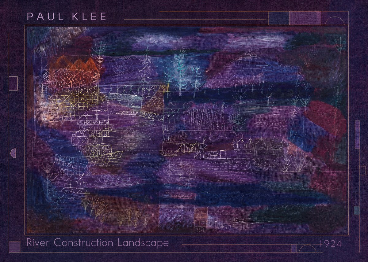 Paul Klee River Construction Landscape No1 - Plakat