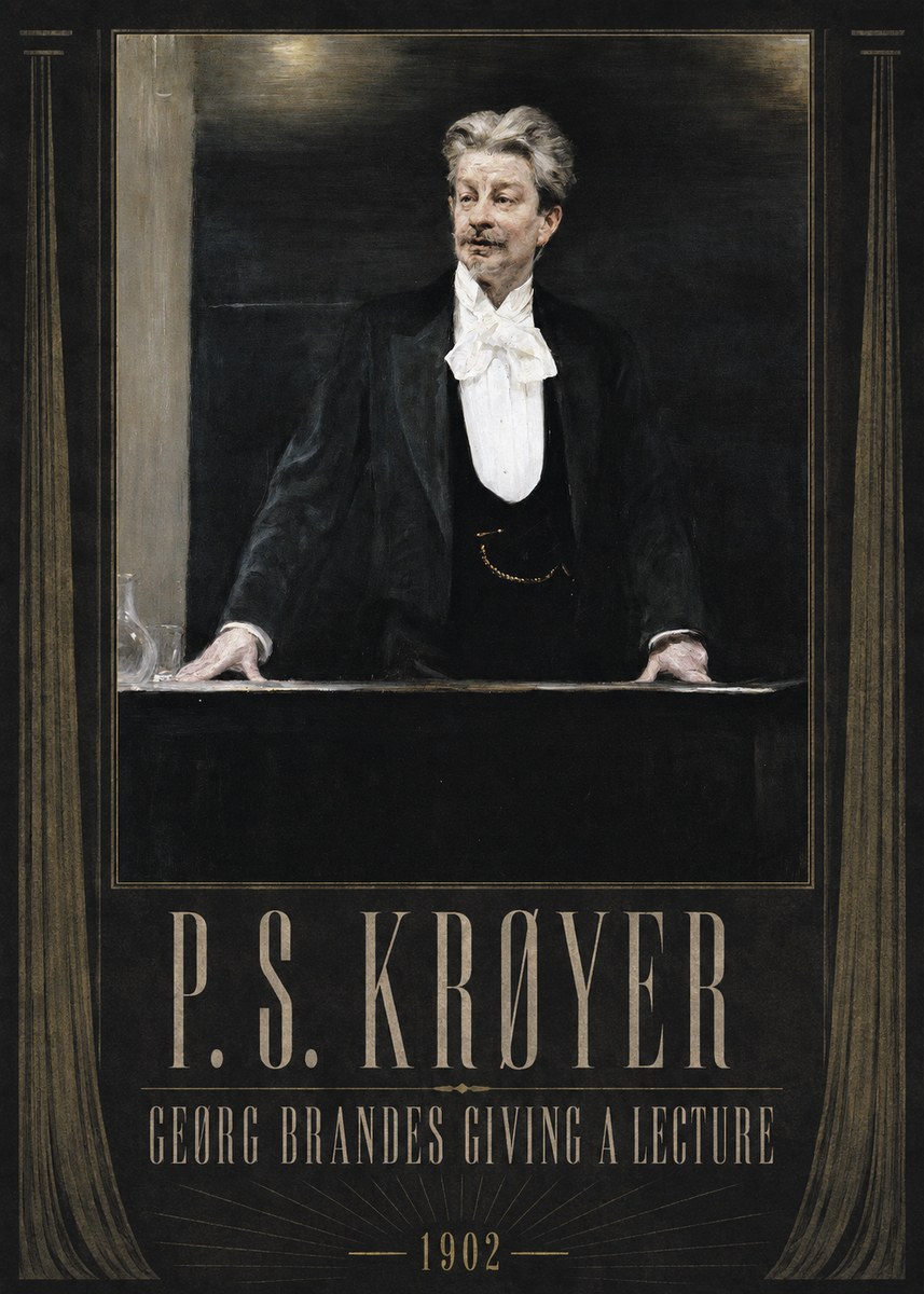 P.S. Krøyer Georg Brandes Giving a Lecture No5 - Plakat