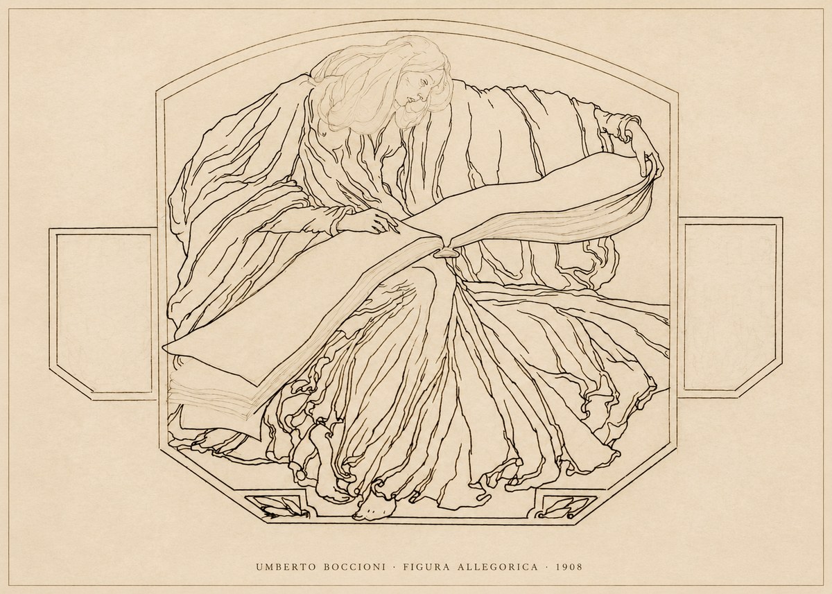 Umberto Boccioni Figura Allegorica No5 - Plakat
