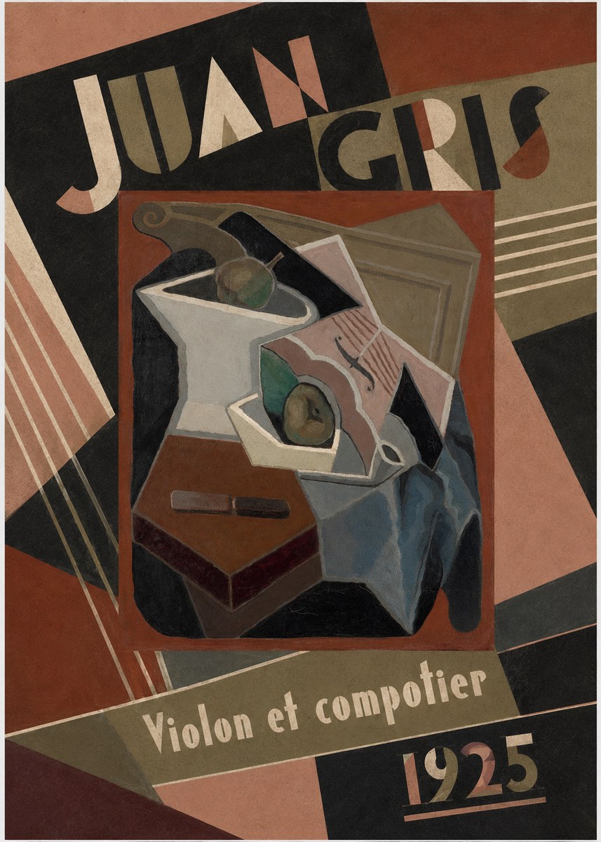 Juan Gris Violon Et Compotier No4 - Plakat