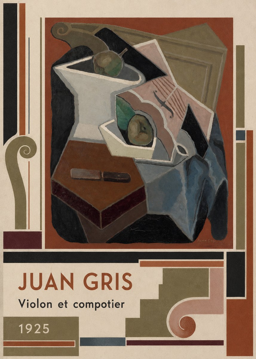 Juan Gris Violon Et Compotier No6 - Plakat