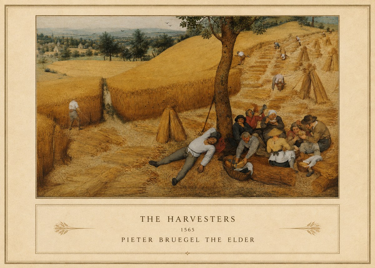 Pieter Bruegel The Harvesters V No5 - Plakat