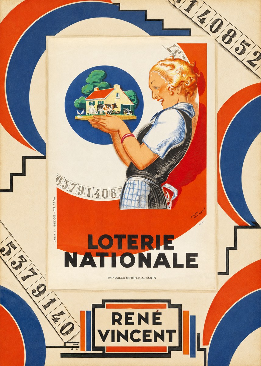 René Vincent Lotterie Nationale No6 - Plakat