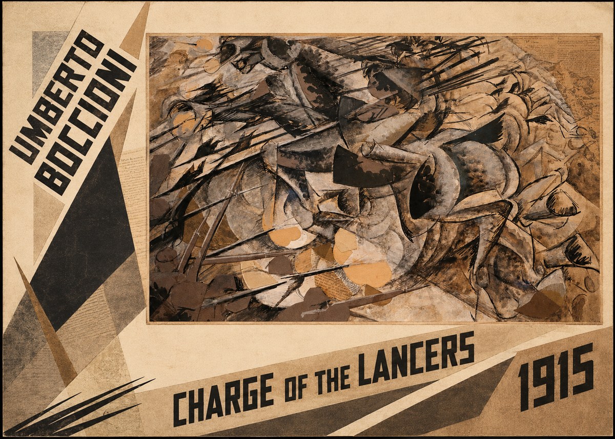 Umberto Boccioni Charge of the Lancers No2 - Plakat