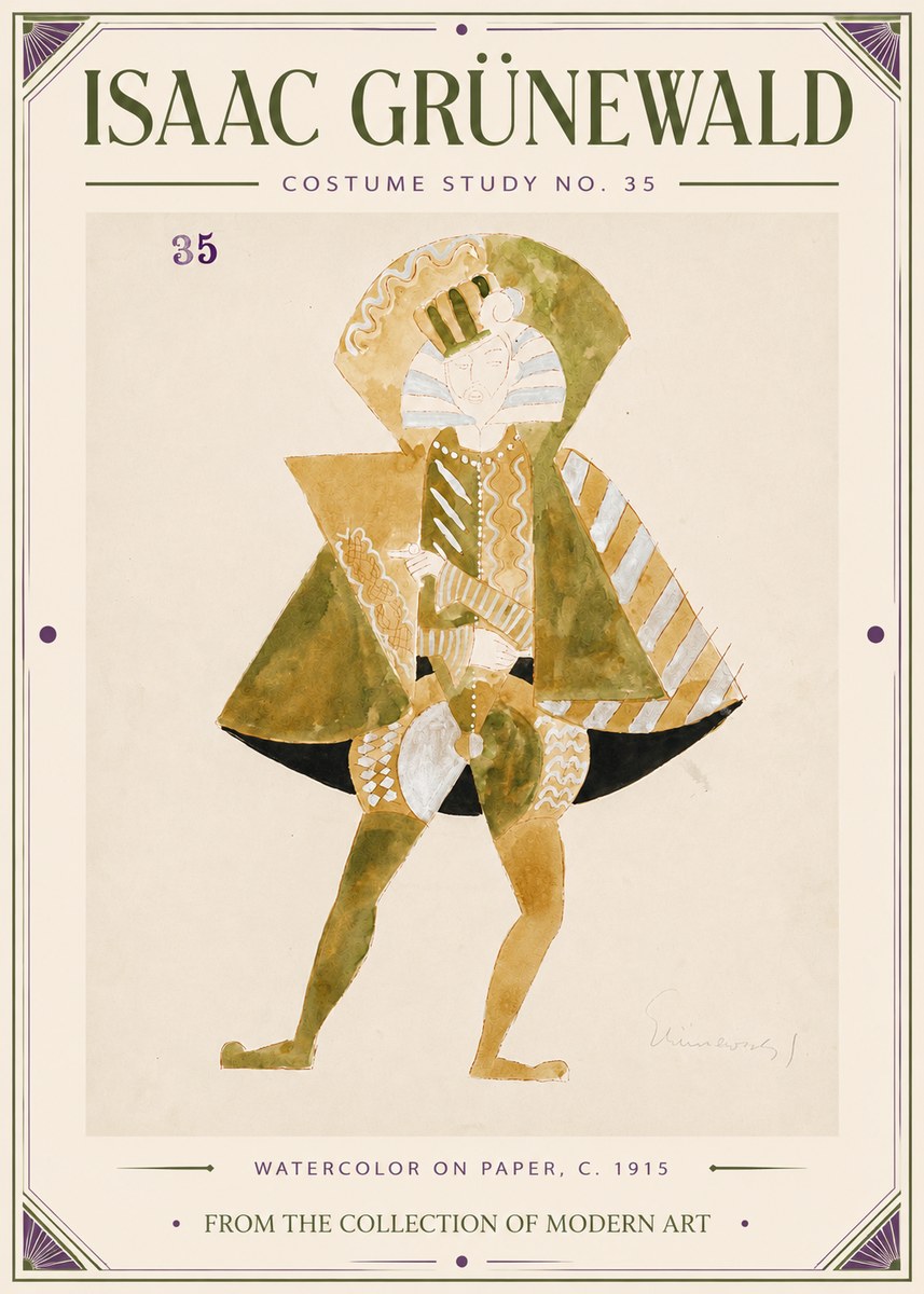 Isaac Grünewald Costume Study No. 35 No4 - Plakat