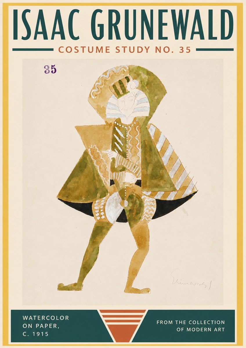 Isaac Grünewald Costume Study No. 35 No5 - Plakat