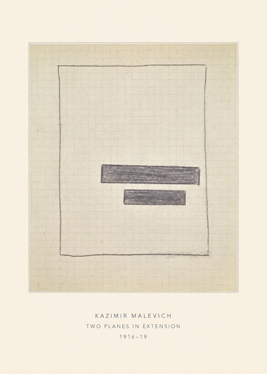 Kazimir Malevich Two Planes in Extension No4 - Plakat