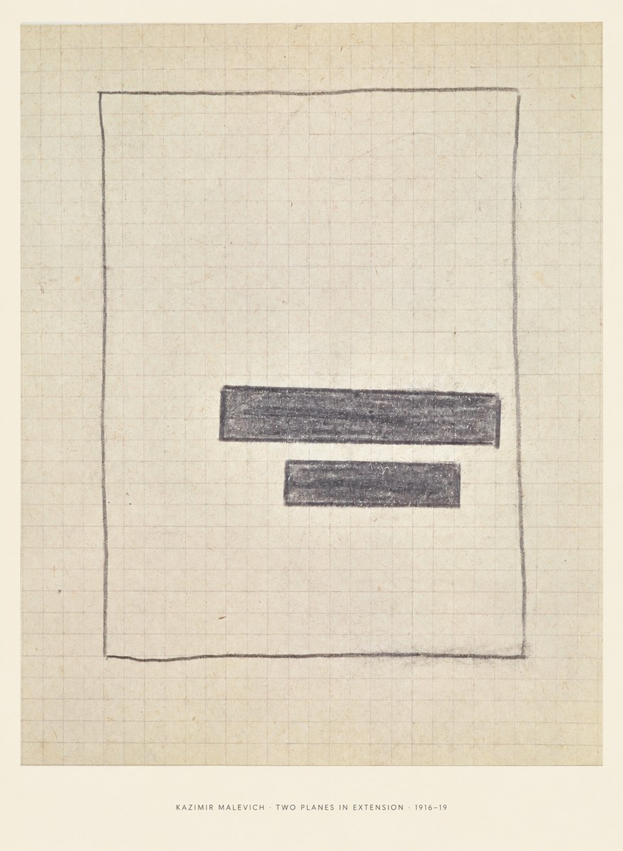 Kazimir Malevich Two Planes in Extension No6 - Plakat