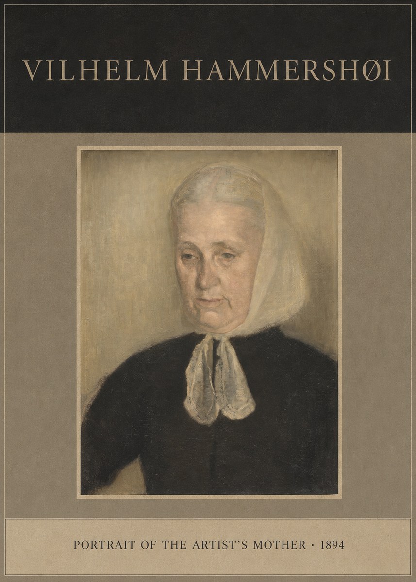 Vilhelm Hammershøi Portrait of the Artist's Mother · 1894 No4 - Plakat