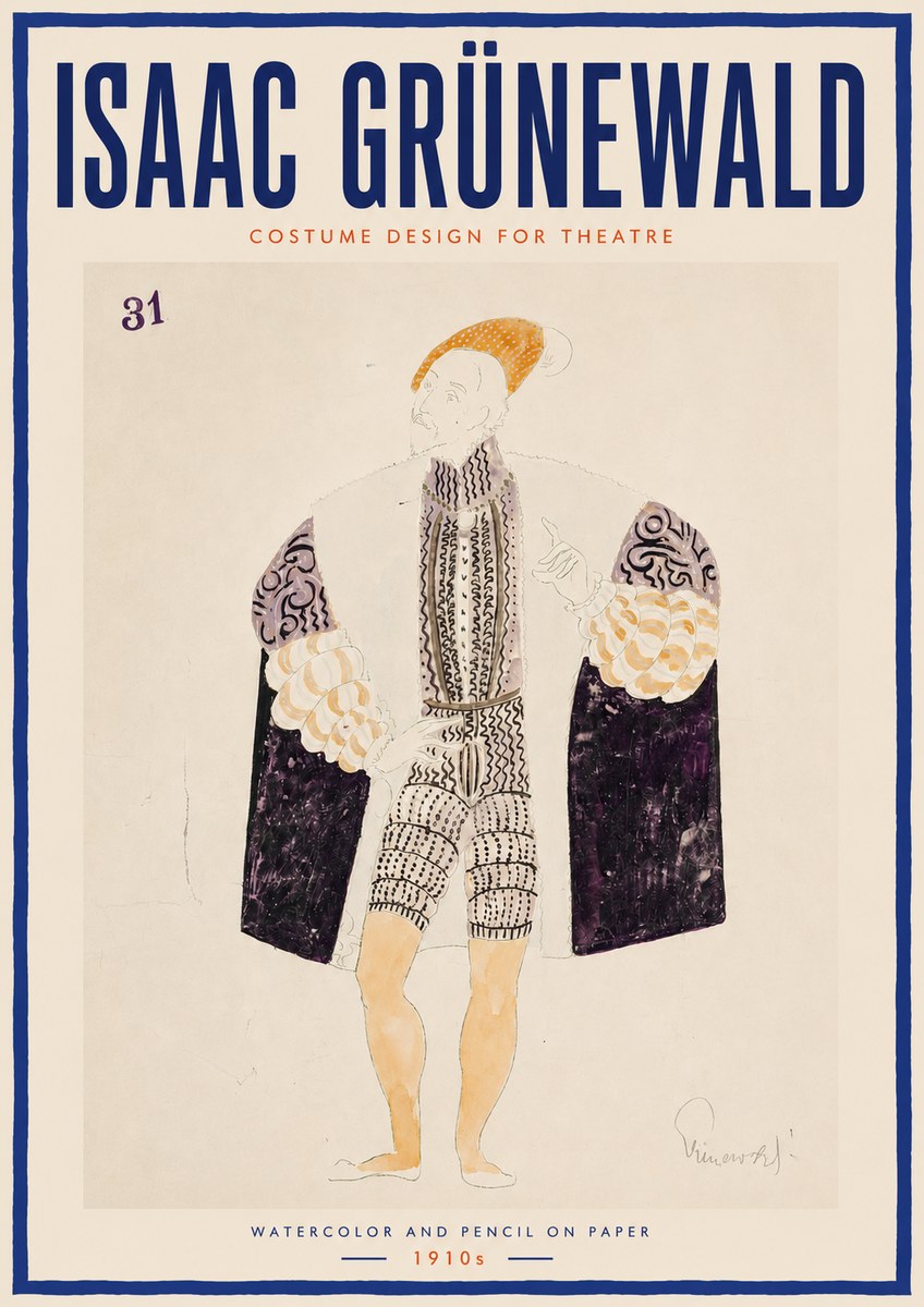 Isaac Grünewald Costume Design for Theatre No4 - Plakat