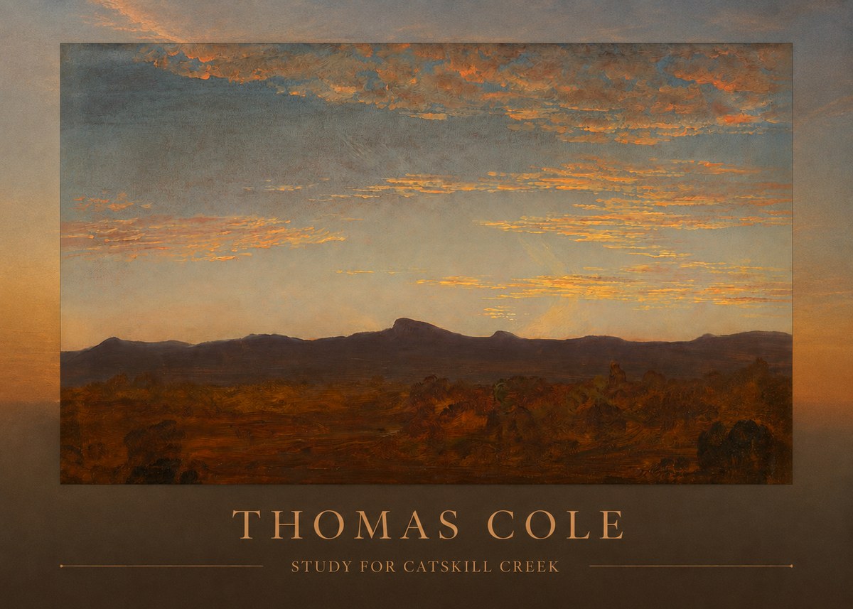Thomas Cole Study for Catskill Creek II No3 - Plakat