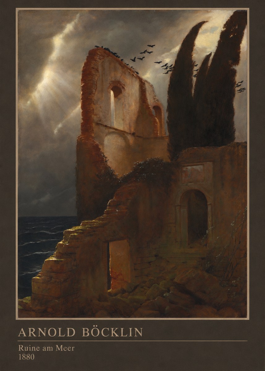 Arnold Böcklin Ruine Am Meer II No4 - Plakat