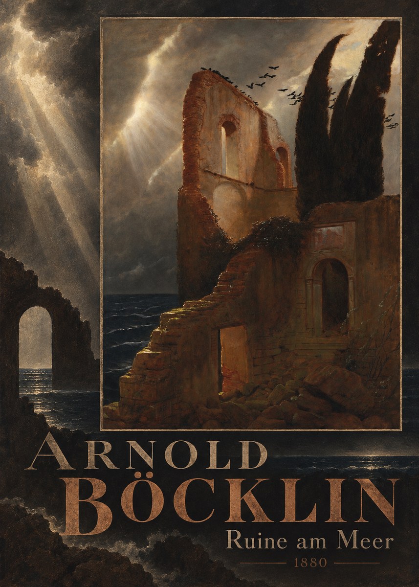Arnold Böcklin Ruine Am Meer II No6 - Plakat