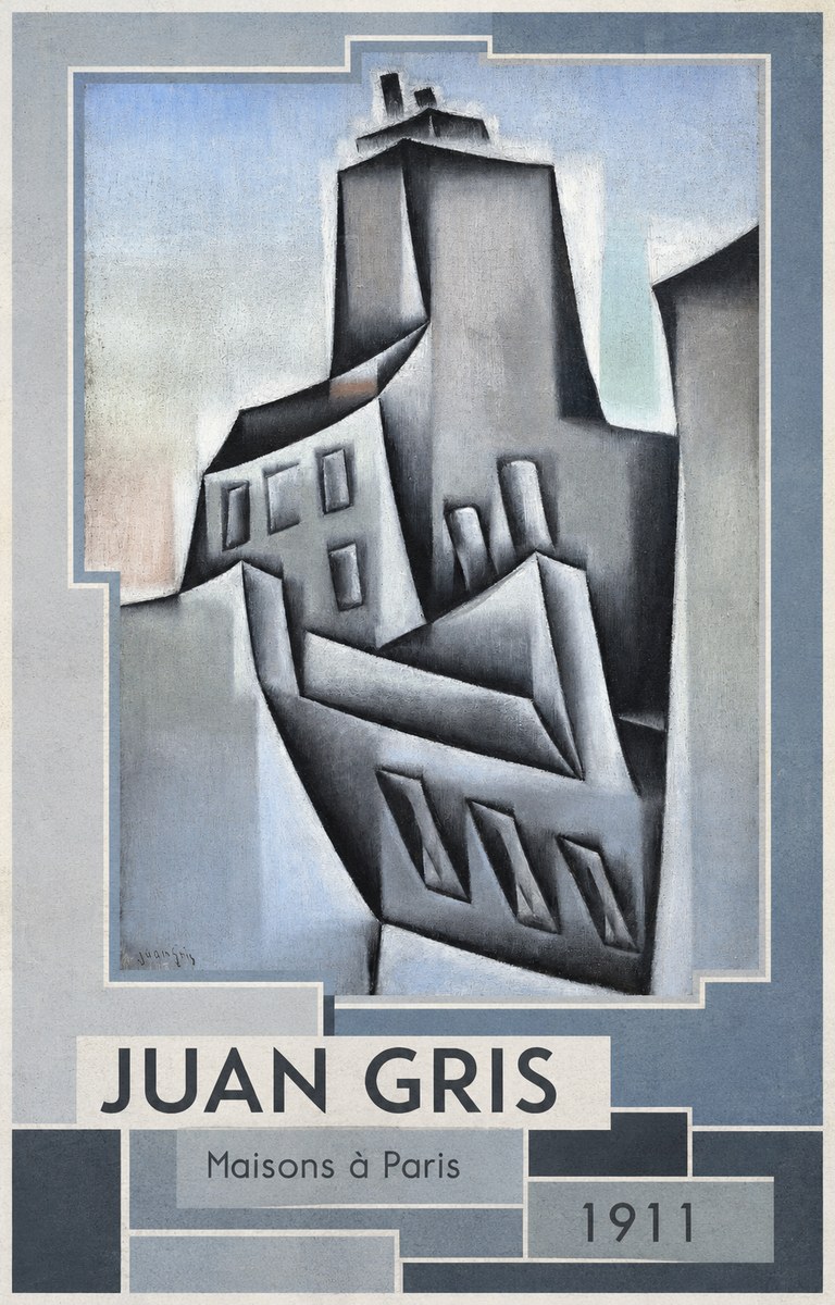 Juan Gris Maisons À Paris No3 - Plakat