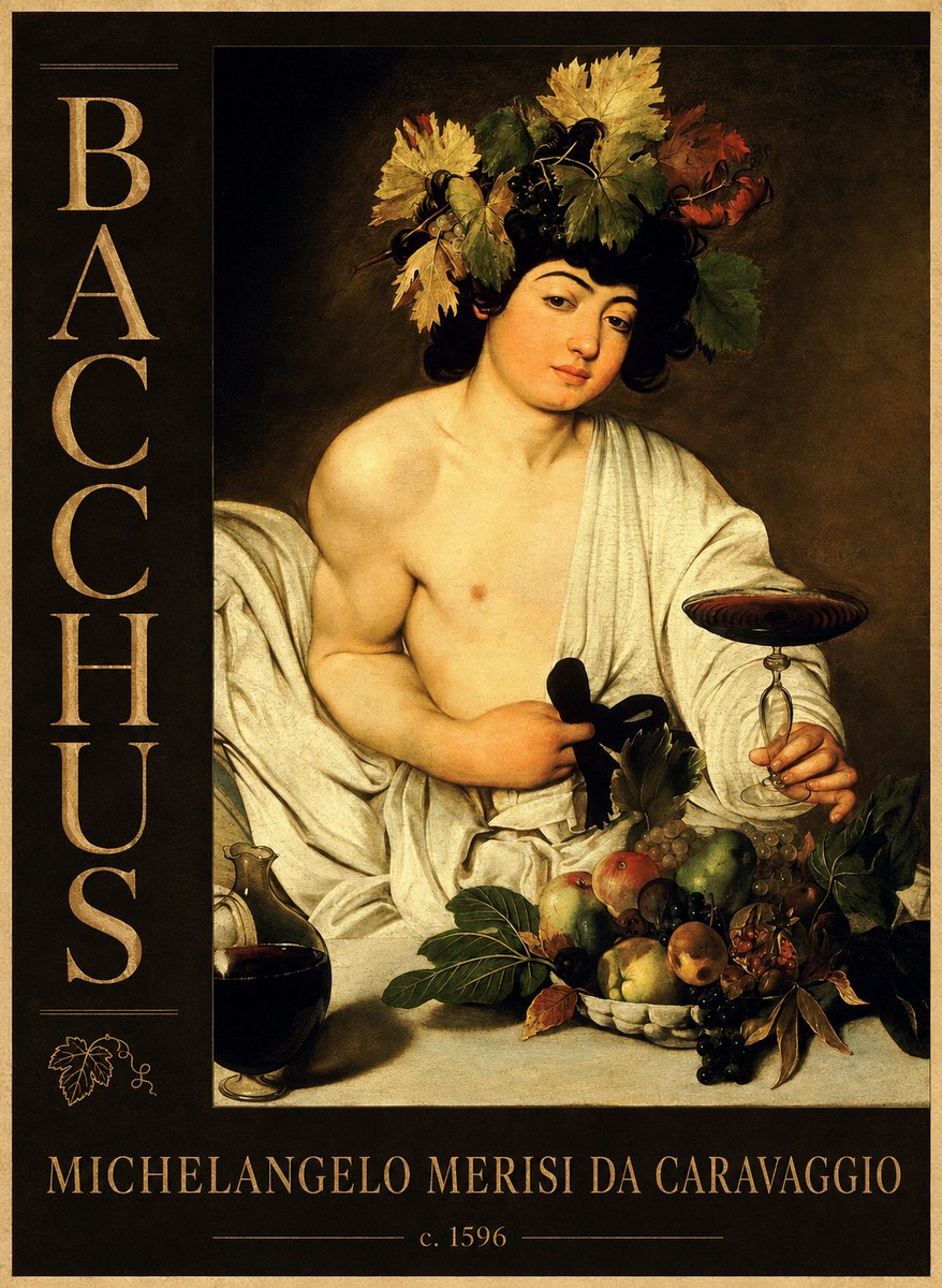 Michelangelo Merisi da Caravaggio Bacchus III No4 - Plakat