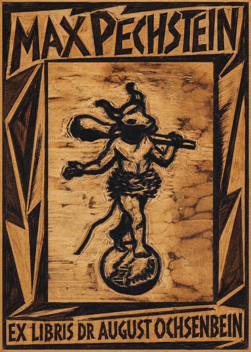 Max Pechstein Ex Libris Dr August Ochsenbein No1 - Plakat