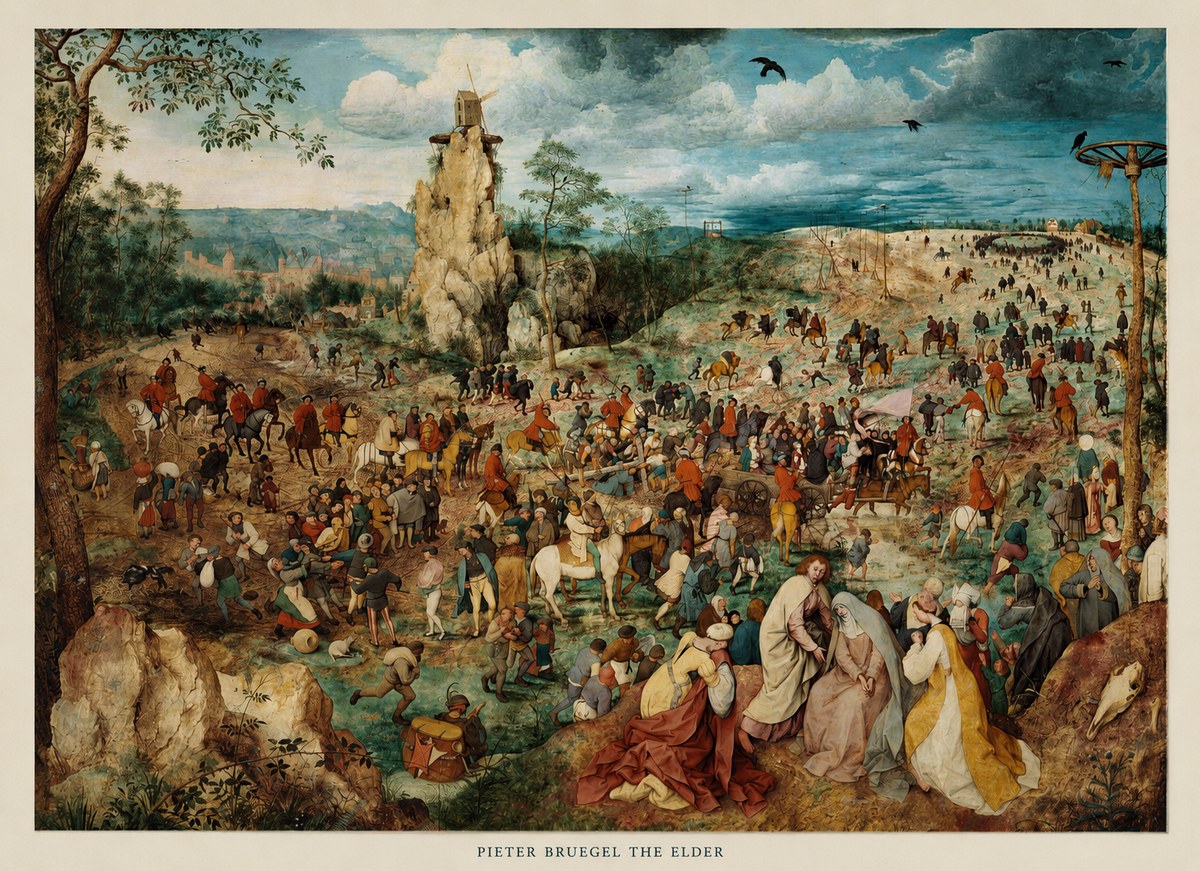 Pieter Bruegel The Procession to Calvary No6 - Plakat