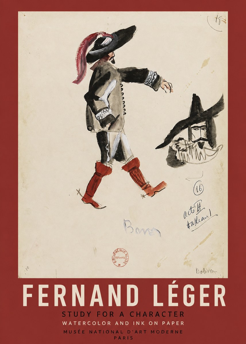 Fernand Léger Study for a Character II No2 - Plakat