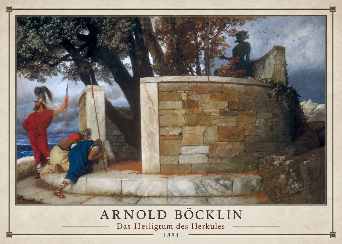Arnold Böcklin Das Heiligtum Des Herkules II No1 - Plakat