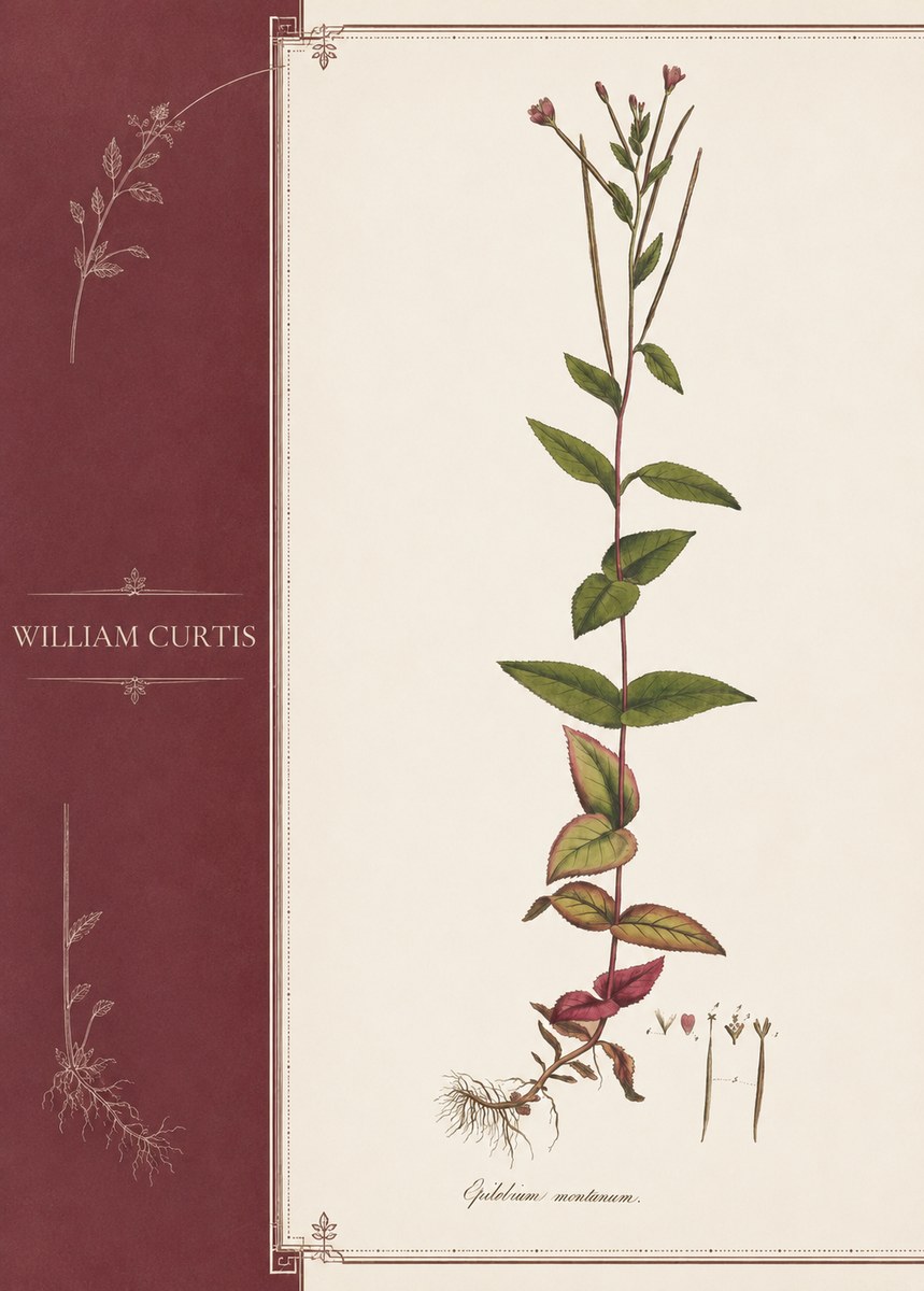 William Curtis Epilobium Montanum. No3 - Plakat