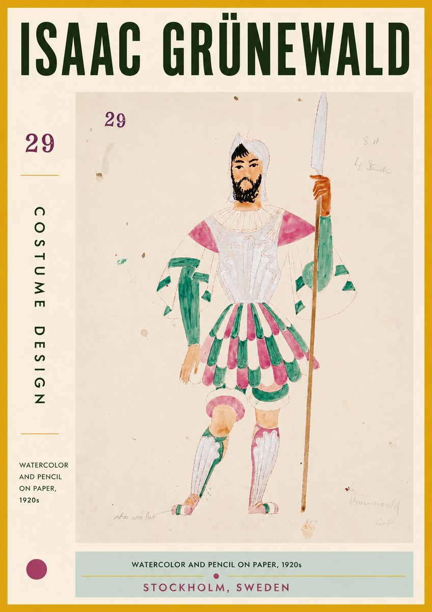 Isaac Grünewald Costume Design No. 29 No5 - Plakat