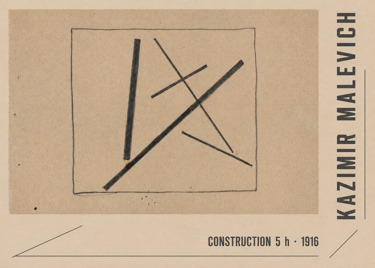 Kazimir Malevich Construction 5 H No2 - Plakat