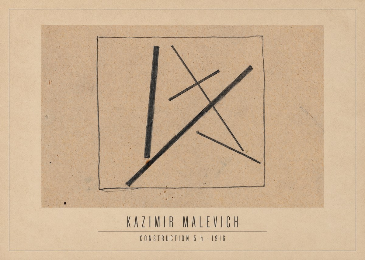 Kazimir Malevich Construction 5 H No3 - Plakat