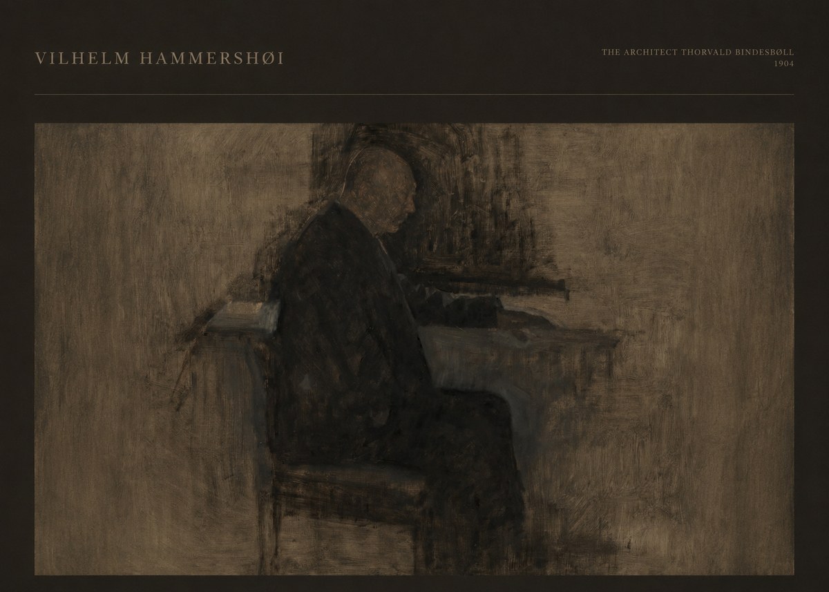 Vilhelm Hammershøi The Architect Thorvald Bindesbøll No4 - Plakat