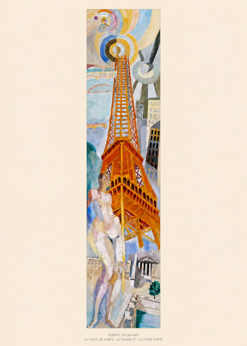 Robert Delaunay La Ville De Paris, La Femme Et La Tour Eiffel No6 - Plakat