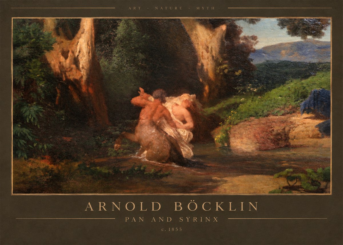 Arnold Böcklin Pan and Syrinx No2 - Plakat