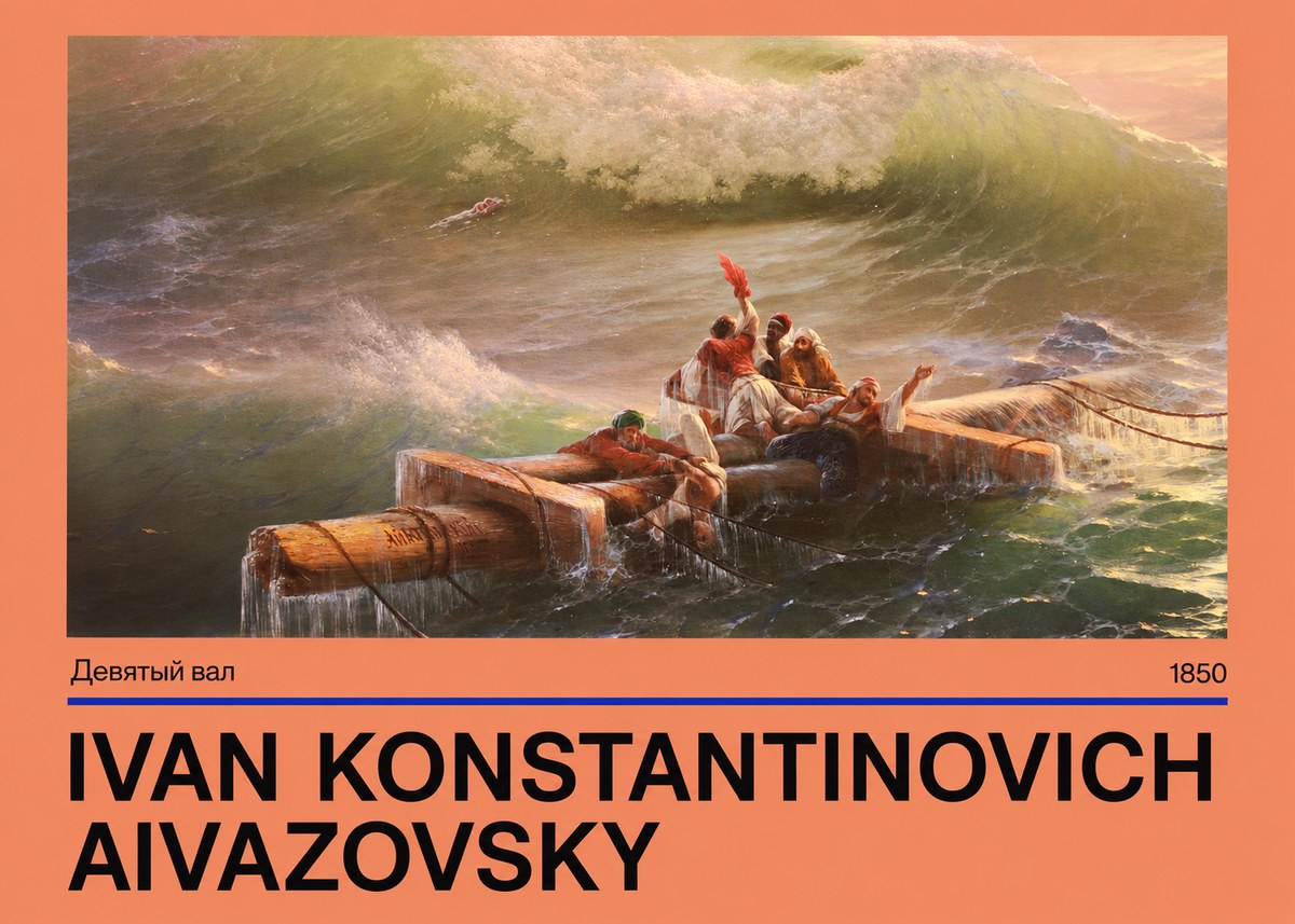 Ivan Konstantinovich Aivazovsky Девятый Вал No4 - Plakat