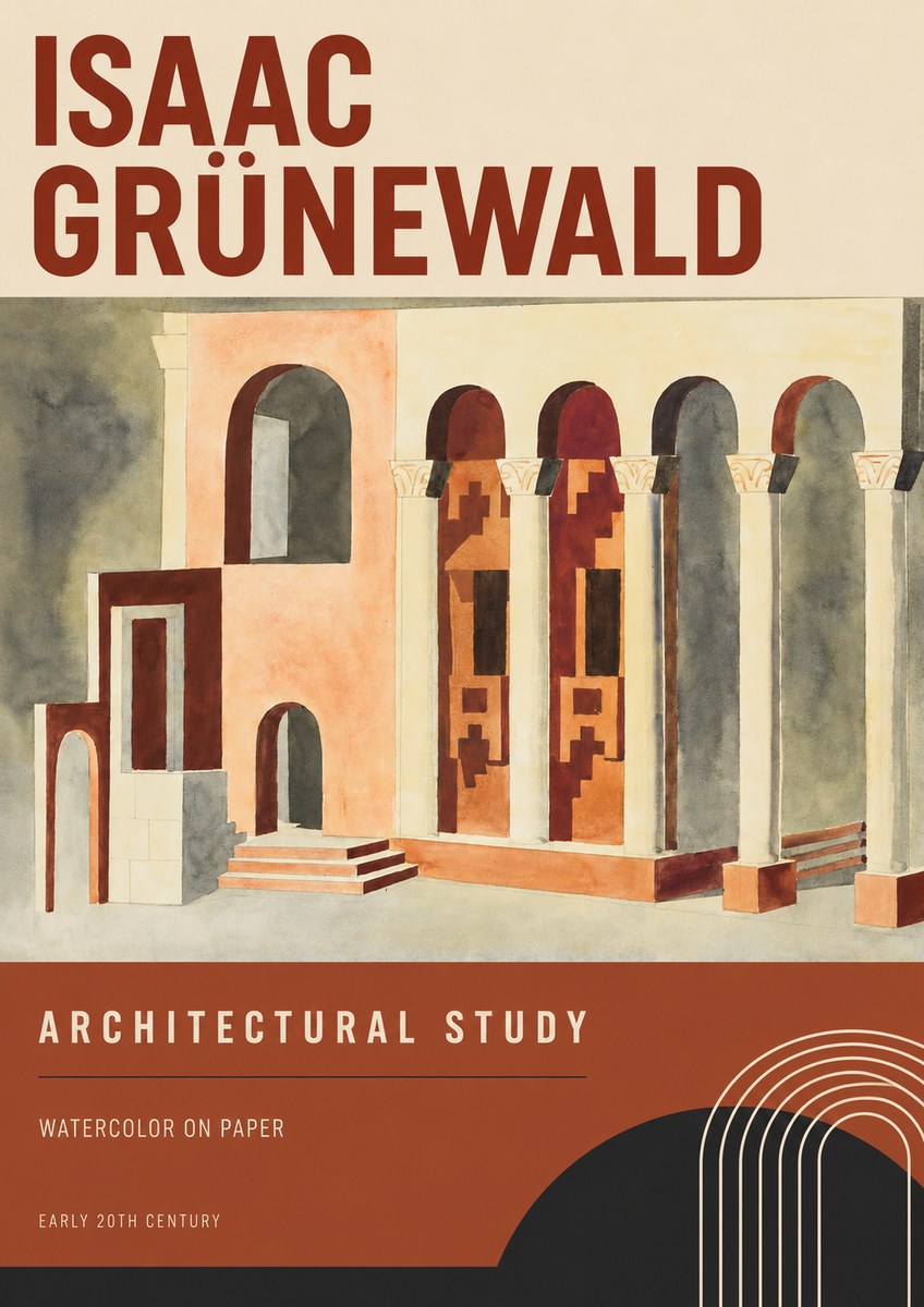 Isaac Grünewald Architectural Study II No2 - Plakat
