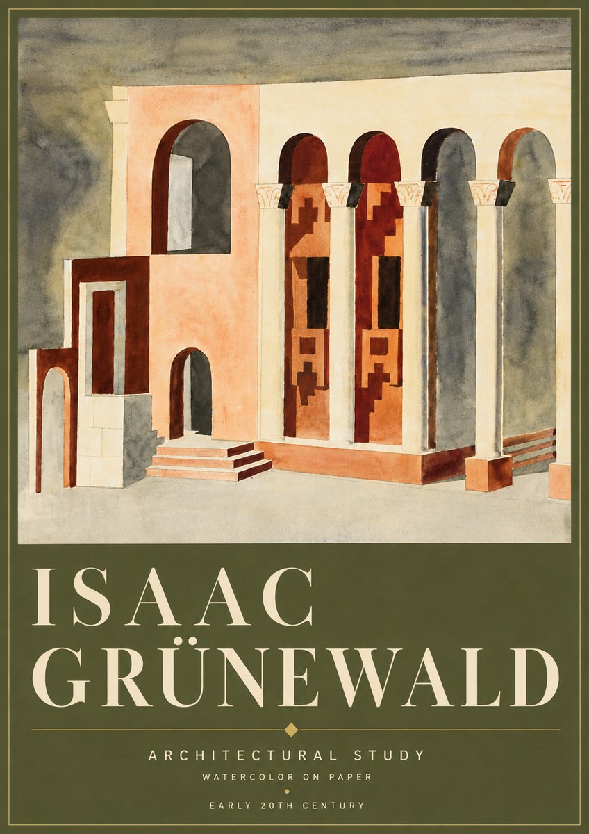 Isaac Grünewald Architectural Study II No6 - Plakat