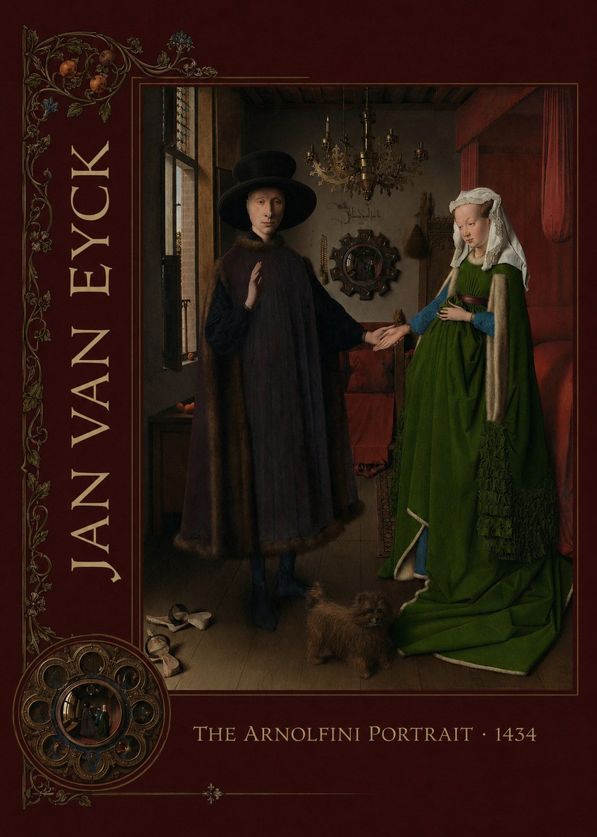 Jan van Eyck The Arnolfini Portrait VII No2 - Plakat