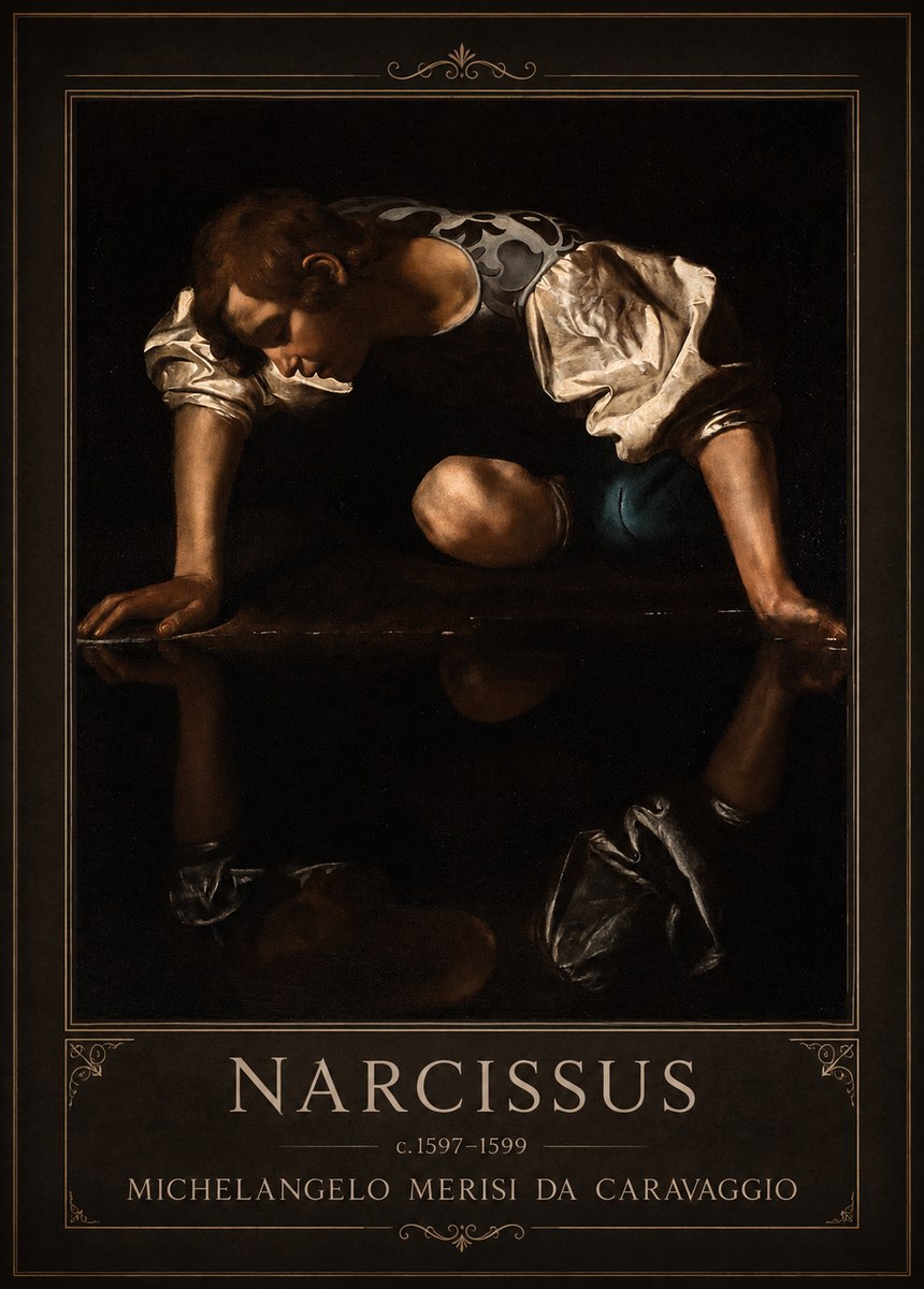 Michelangelo Merisi da Caravaggio Narcissus II No1 - Plakat