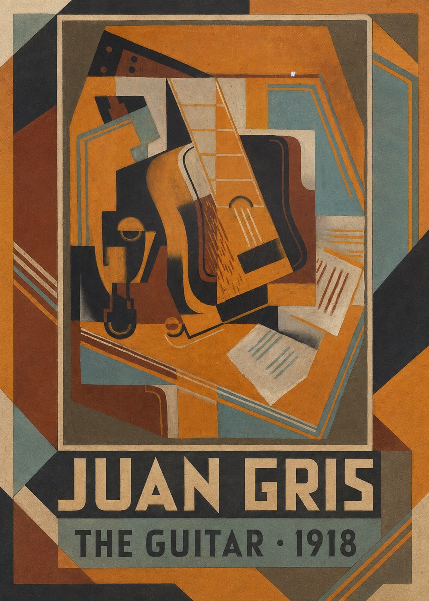 Juan Gris The Guitar No1 - Plakat