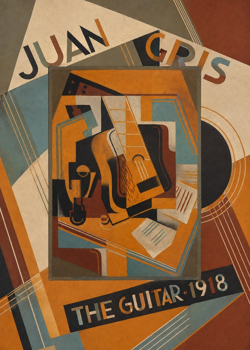 Juan Gris The Guitar No6 - Plakat