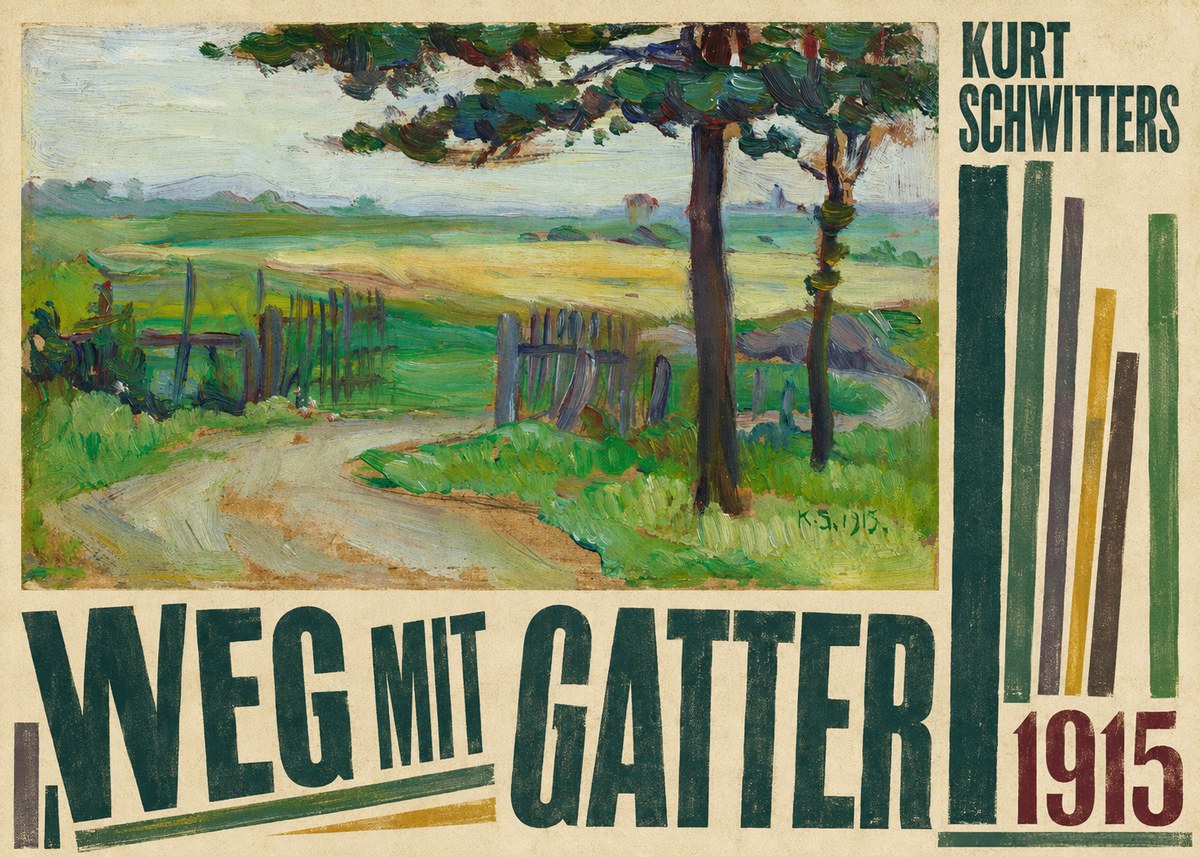Kurt Schwitters Weg Mit Gatter No6 - Plakat
