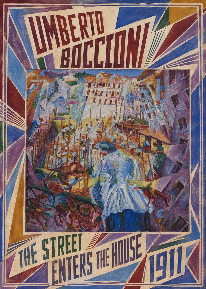 Umberto Boccioni The Street Enters the House No4 - Plakat