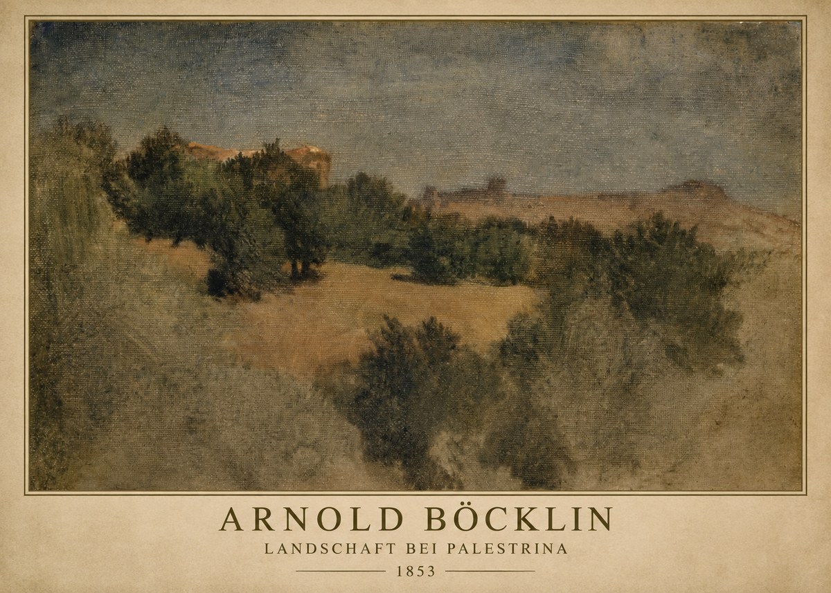 Arnold Böcklin Landschaft Bei Palestrina No1 - Plakat
