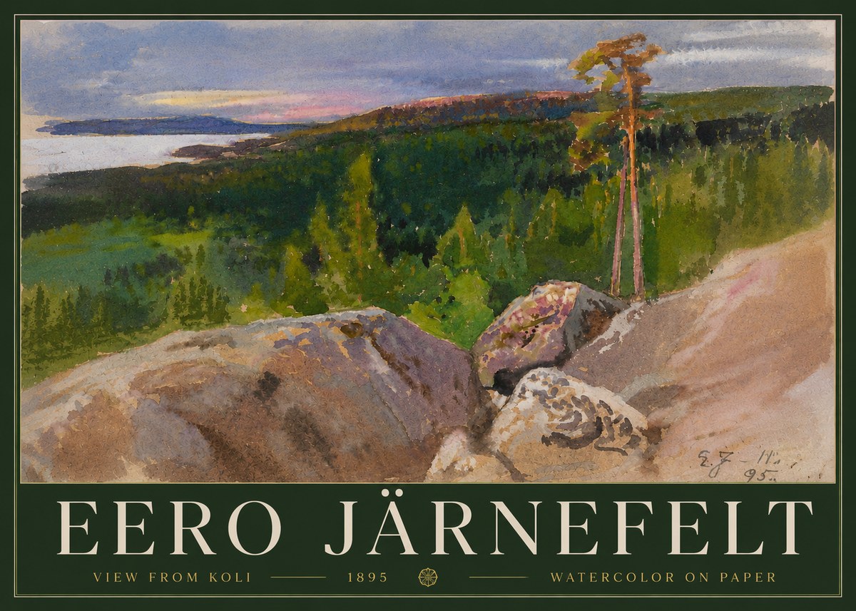 Eero Järnefelt View from Koli No3 - Plakat