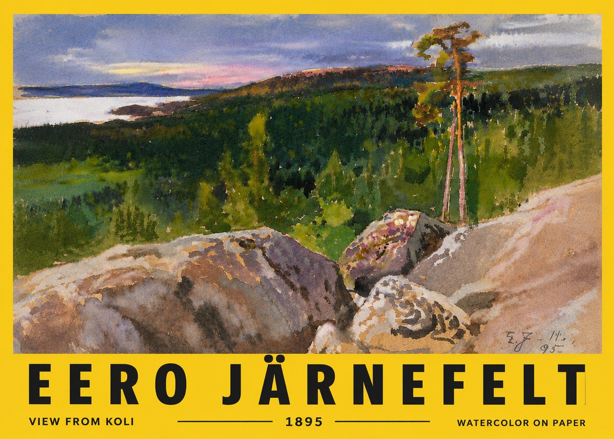 Eero Järnefelt View from Koli No6 - Plakat