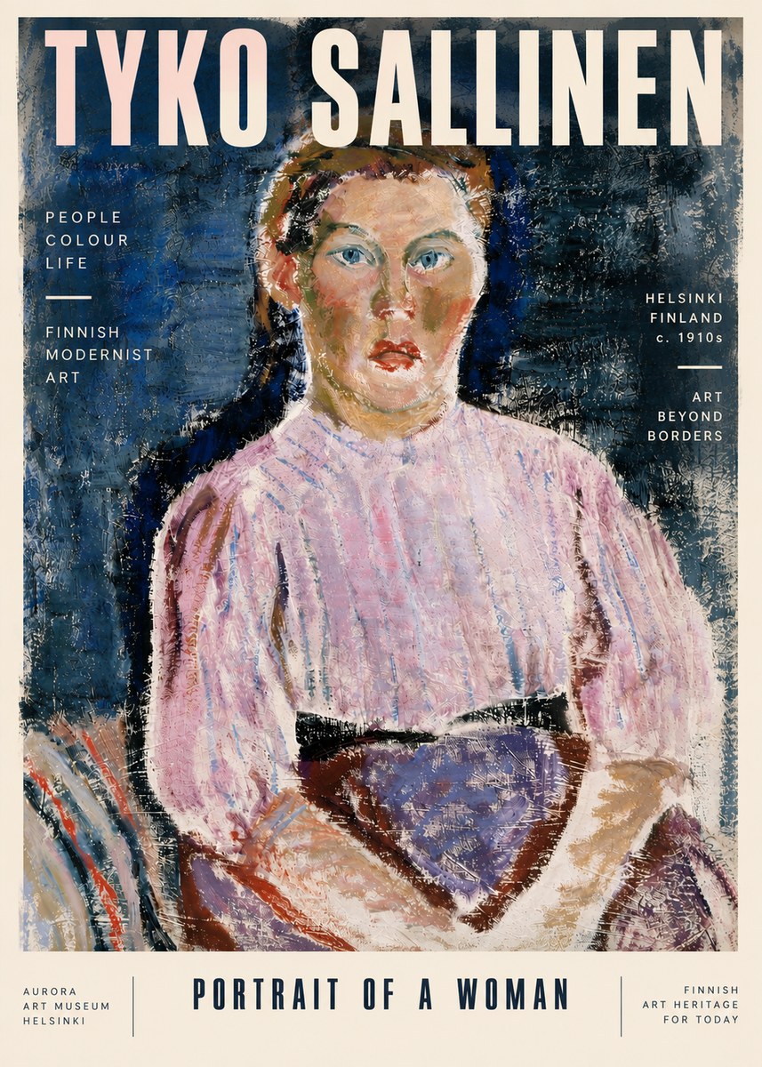 Tyko Sallinen Portrait of a Woman II No6 - Plakat