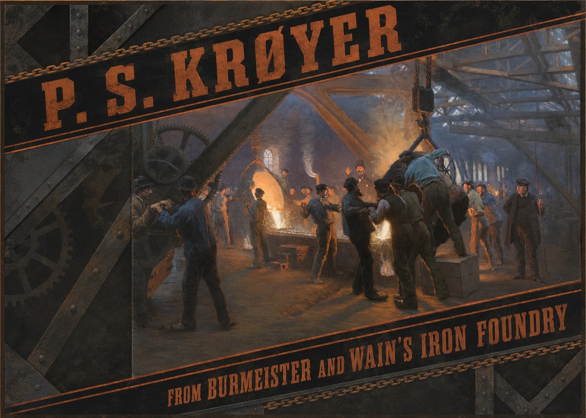 P.S. Krøyer From Burmeister and Wain's Iron Foundry No2 - Plakat