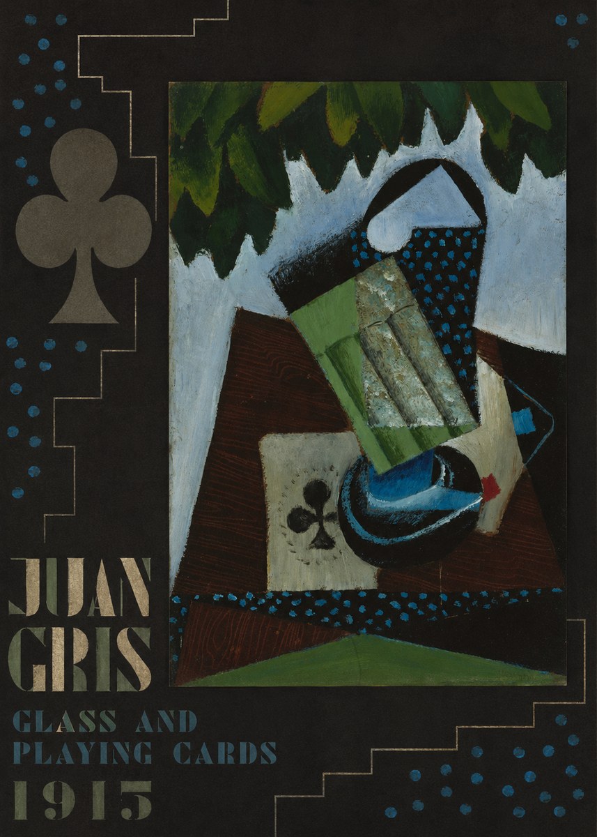 Juan Gris Glass and Playing Cards No5 - Plakat